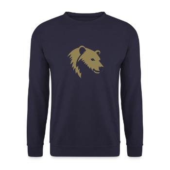 Silhouette d’ours d’une tête d’ours polaire - Sweat-shirt Unisexe - marine - Devant - Alina (178cm) & Michal (187cm)