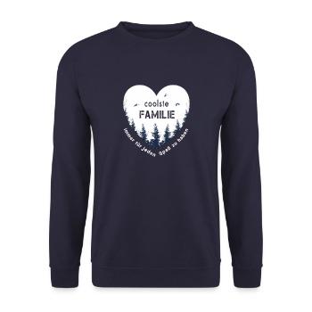 La famille la plus cool - Sweat-shirt Unisexe - marine - Devant - Alina (178cm) & Michal (187cm)