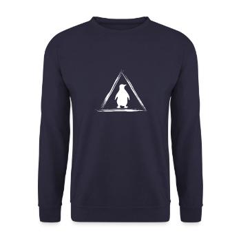 Pinguin - Unisex Pullover - Navy - Vorne - Alina (178cm) & Michal (187cm)