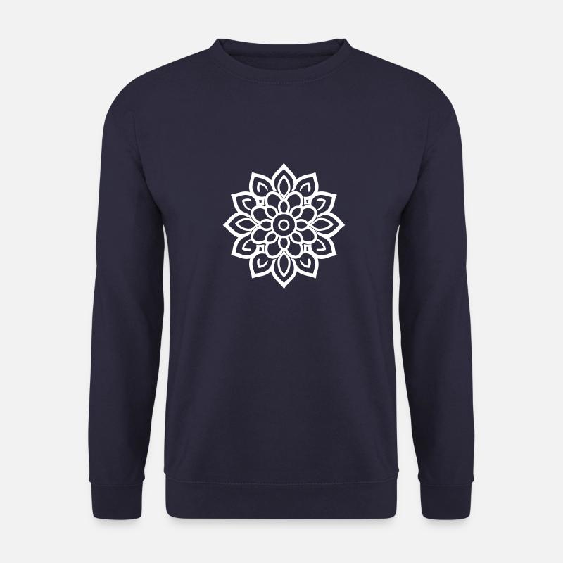 Mandala Blüte Logo - Unisex Pullover - Navy
