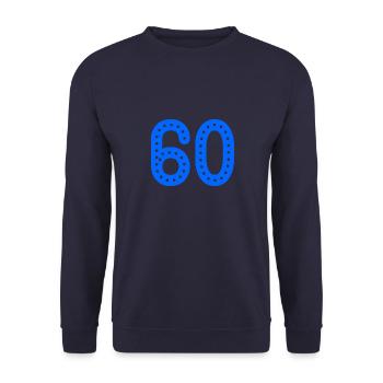 60 YEARS. 60th ANNIVERSARY. ANNIVERSARY 60 YEARS. 60 - Unisex Sweatshirt - navy - Front - Alina (178cm) & Michal (187cm)