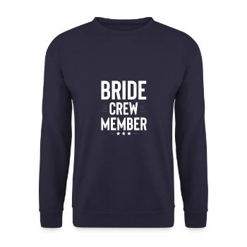 Bride Crew - Unisex Sweatshirt - navy - Front - Alina (178cm) & Michal (187cm)