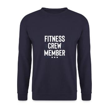 Fitness Crew - Unisex Pullover - Navy - Vorne - Alina (178cm) & Michal (187cm)