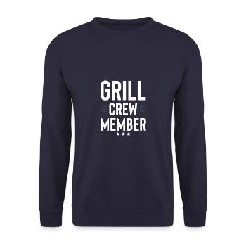 Grill Crew - Unisex Sweatshirt - navy - Front - Alina (178cm) & Michal (187cm)