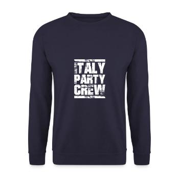 Italien Party Urlaub Crew - Unisex Pullover - Navy - Vorne - Alina (178cm) & Michal (187cm)