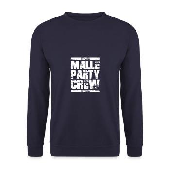 Malle Party Urlaub Crew - Unisex Pullover - Navy - Vorne - Alina (178cm) & Michal (187cm)