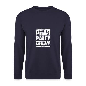 Prag Party Urlaub Crew - Unisex Pullover - Navy - Vorne - Alina (178cm) & Michal (187cm)
