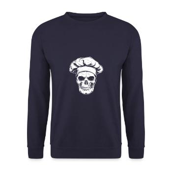 Koch Skull - Unisex Sweatshirt - navy - Front - Alina (178cm) & Michal (187cm)