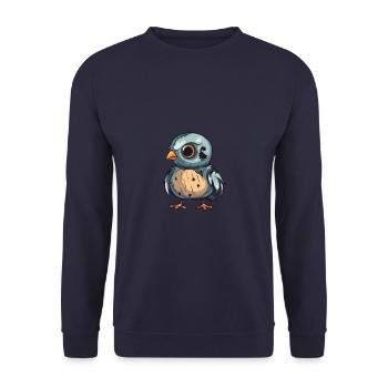 Dove Bird Halloween Funny Zombie - Unisex Sweatshirt - navy - Front - Alina (178cm) & Michal (187cm)