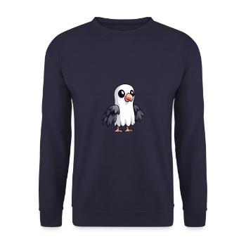 Harpy Bird Halloween Funny Ghost - Unisex Sweatshirt - navy - Front - Alina (178cm) & Michal (187cm)