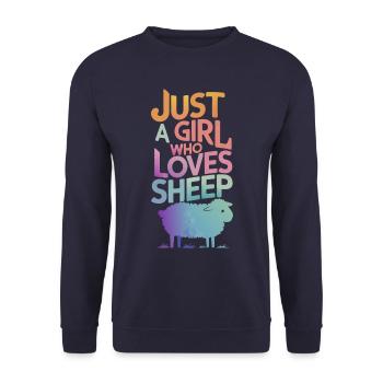 Sheep Sheep Farmer Lamb Farmer - Unisex Sweatshirt - navy - Front - Alina (178cm) & Michal (187cm)