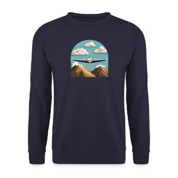GliderJet - Unisex Sweatshirt - navy - Front - Alina (178cm) & Michal (187cm)