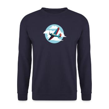 BlueBlueCloud - Unisex Sweatshirt - navy - Front - Alina (178cm) & Michal (187cm)
