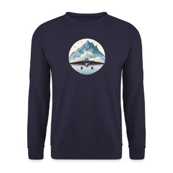 Glider2Wheel - Unisex Sweatshirt - navy - Front - Alina (178cm) & Michal (187cm)