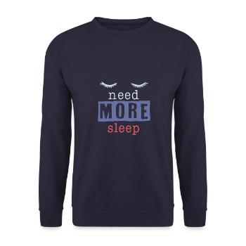 Sleep funny saying - Unisex Sweatshirt - navy - Front - Alina (178cm) & Michal (187cm)