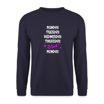 Weekend - Unisex Sweatshirt - navy - Front - Alina (178cm) & Michal (187cm)