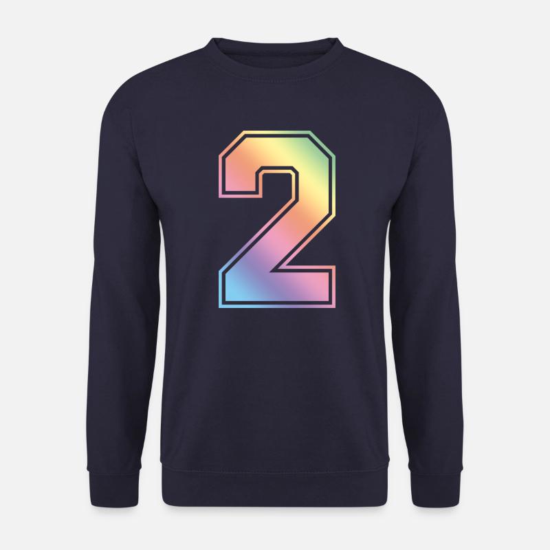 2 Zahl Bunt - Unisex Pullover - Navy