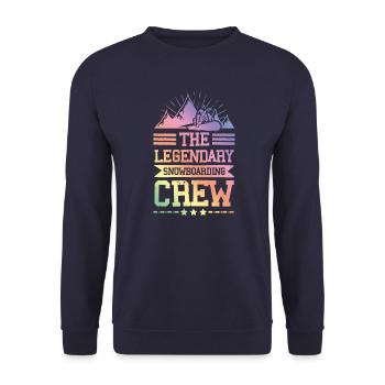 Legendary Snowboarding crew - Unisex Pullover - Navy - Vorne - Alina (178cm) & Michal (187cm)