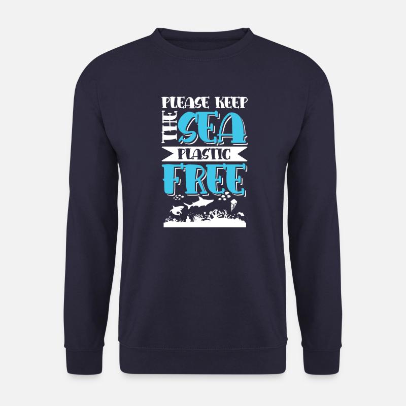 Plastic Save the Ocean - Unisex Sweatshirt - navy