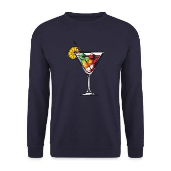 Limonade Drink - Unisex Pullover - Navy - Vorne - Alina (178cm) & Michal (187cm)