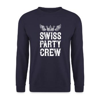 Swiss Party Holiday Crew Switzerland - Unisex Sweatshirt - navy - Front - Alina (178cm) & Michal (187cm)