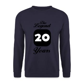 20 Anniversaire: The Legend 20 années - Sweat-shirt Unisexe - marine - Devant - Alina (178cm) & Michal (187cm)