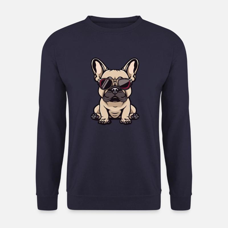 French Buldog Dogs Cool Comic - Unisex Sweatshirt - navy