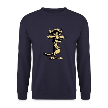 Wolf - Unisex Pullover - Navy - Vorne - Alina (178cm) & Michal (187cm)