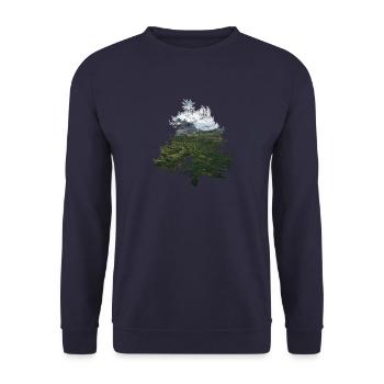 tree landscape - Unisex Pullover - Navy - Vorne - Alina (178cm) & Michal (187cm)