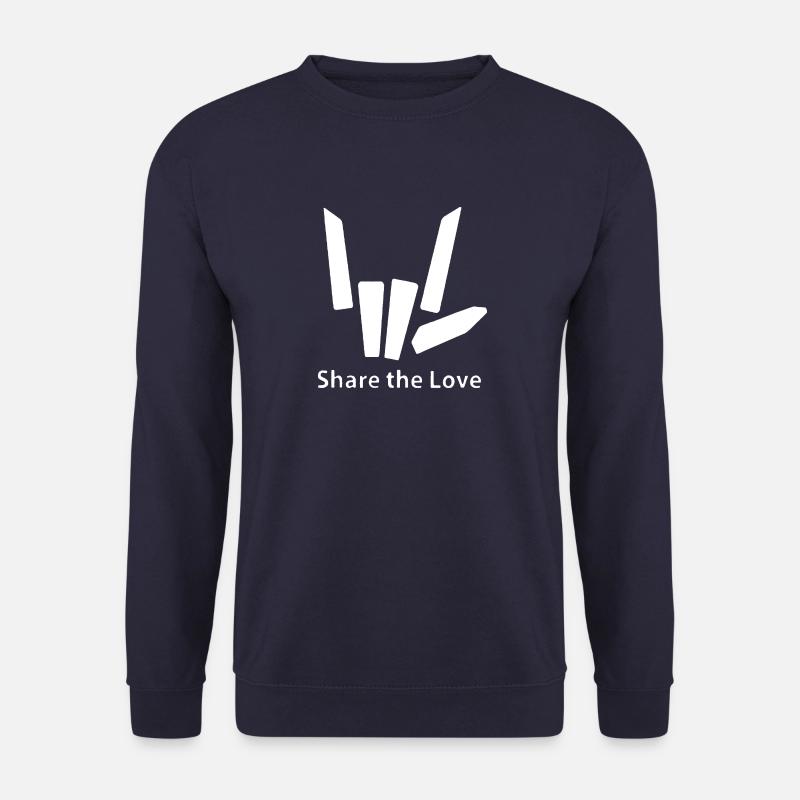 share the love handzeichen cool lustig shape - Unisex Pullover - Navy