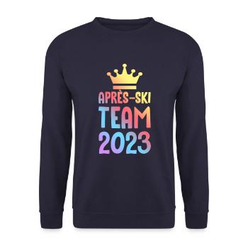 Après Ski 2023 Krone - Unisex Sweatshirt - navy - Front - Alina (178cm) & Michal (187cm)