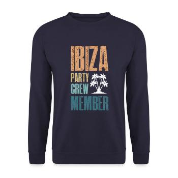 Ibiza Party Crew - Unisex Sweatshirt - navy - Front - Alina (178cm) & Michal (187cm)