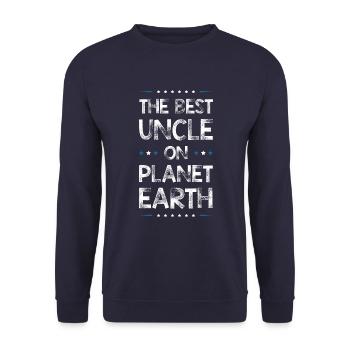 Le meilleur oncle dit - Sweat-shirt Unisexe - marine - Devant - Alina (178cm) & Michal (187cm)
