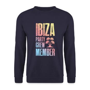 Ibiza Party Crew - Unisex Sweatshirt - navy - Front - Alina (178cm) & Michal (187cm)