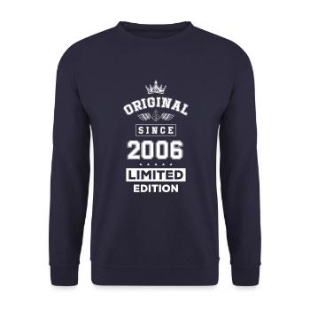 2006 limited edition Geburtstag - Unisex Pullover - Navy - Vorne - Alina (178cm) & Michal (187cm)
