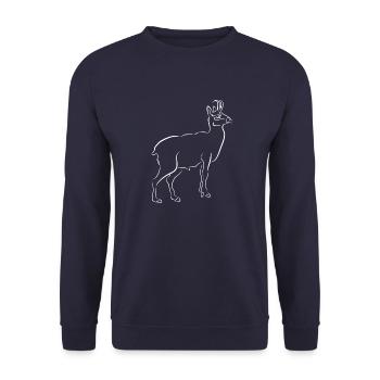 Gämse - Unisex Pullover - Navy - Vorne - Alina (178cm) & Michal (187cm)