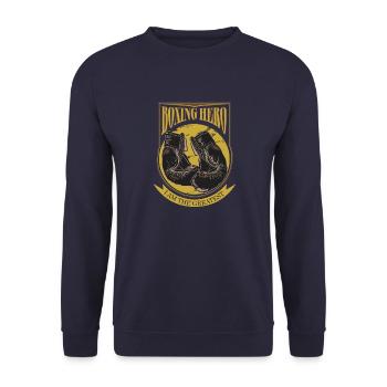 Boxing Hero - The Greatest - Unisex Sweatshirt - navy - Front - Alina (178cm) & Michal (187cm)