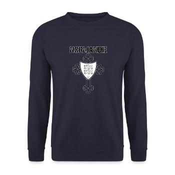Normandie - Unisex Pullover - Navy - Vorne - Alina (178cm) & Michal (187cm)