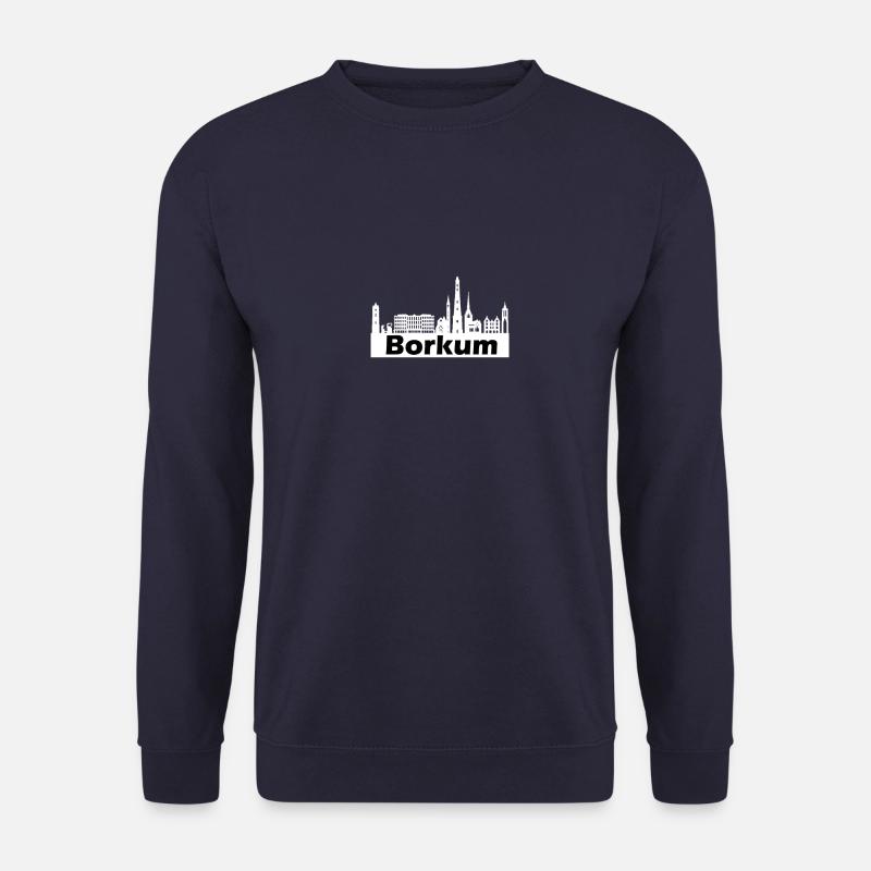 Skyline de Borkum - Sweat-shirt Unisexe - marine