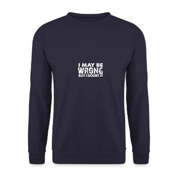 Je peux me tromper - Sweat-shirt Unisexe - marine - Devant - Alina (178cm) & Michal (187cm)