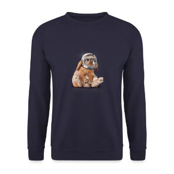Spacerabbit - Unisex Pullover - Navy - Vorne - Alina (178cm) & Michal (187cm)