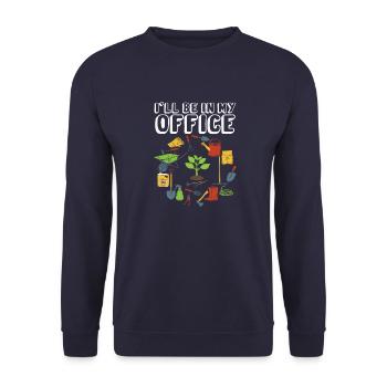 Garden is my office - Unisex Sweatshirt - navy - Front - Alina (178cm) & Michal (187cm)