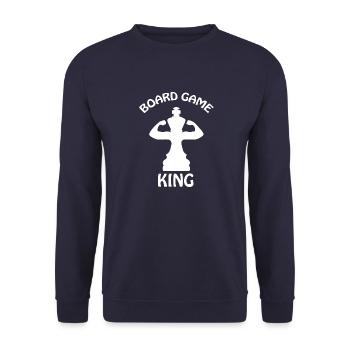 117179778 302466746 Boardgame Chess Backgammon - Unisex Pullover - Navy - Vorne - Alina (178cm) & Michal (187cm)