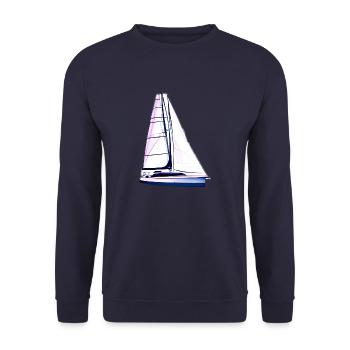 Sailing Sailing Ship Sailing Sailboat Sailor - Unisex Sweatshirt - navy - Front - Alina (178cm) & Michal (187cm)