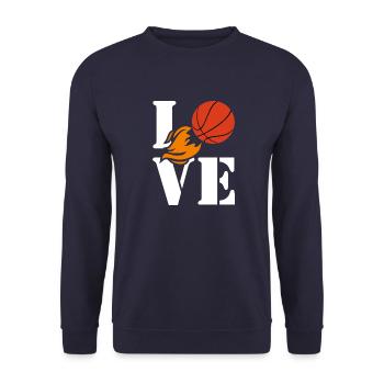 Basketball lover - Unisex Sweatshirt - navy - Front - Alina (178cm) & Michal (187cm)