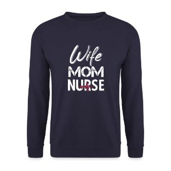 Krankenschwester Krankenpflegerin Vintage Hospital - Unisex Pullover - Navy - Vorne - Alina (178cm) & Michal (187cm)