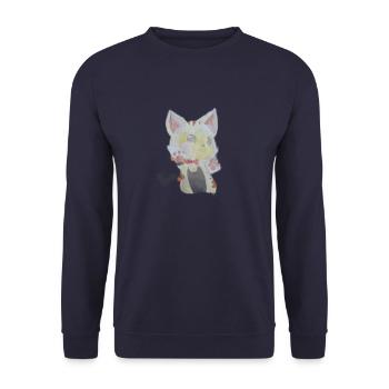 Kitten - Unisex Sweatshirt - navy - Front - Alina (178cm) & Michal (187cm)