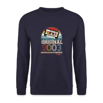 Birthday 21 years best of 2003 Gift 2003 - Unisex Sweatshirt - navy - Front - Alina (178cm) & Michal (187cm)