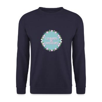 Hunters' Sh*t - Unisex Sweatshirt - navy - Front - Alina (178cm) & Michal (187cm)