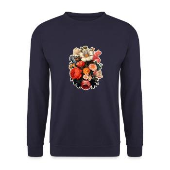 Bouquet of flowers colorful - Unisex Sweatshirt - navy - Front - Alina (178cm) & Michal (187cm)